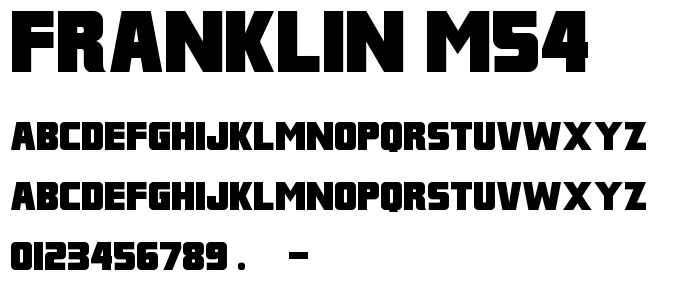 Franklin M54 font